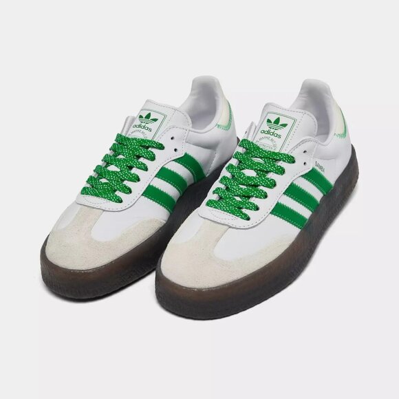 Adidas Originals Samba Women's Size 7 White Green Casual Shoes - Picture 3 of 6